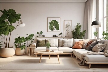 The interior design of the home features Scandinavian style with minimalist design and natural light.