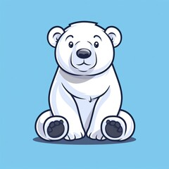 Fototapeta premium Bear vector polar bear icon logo teddy cartoon character illustration