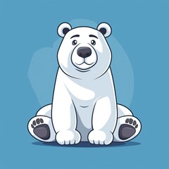 Naklejka premium Bear vector polar bear icon logo teddy cartoon character illustration