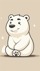 Fototapeta premium Bear vector polar bear icon logo teddy cartoon character illustration
