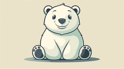 Obraz premium Bear vector polar bear icon logo teddy cartoon character illustration
