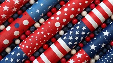 Fototapeta premium Flag-themed bottle labels 