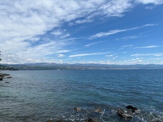 Sea and sky coastline beautiful blue sea and sky