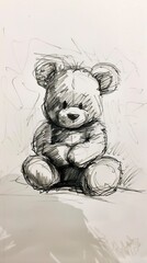 Bear sketch for baby