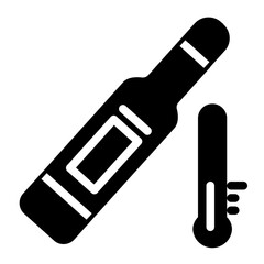 low body temperature glyph icon