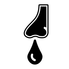 runny nose glyph icon