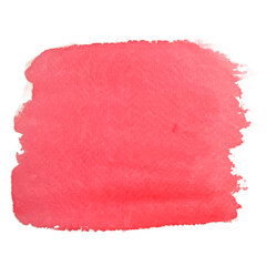 Pink wash in watercolor isolated on white background, hand drawn for food design. Watermelon, strawberry, guava juice, smoothie, jam. Packages, restaurant and cafe menu, natural organic food, label.