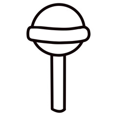Sweet delicious lollipop coloring page for kids