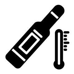 high body temperature glyph icon