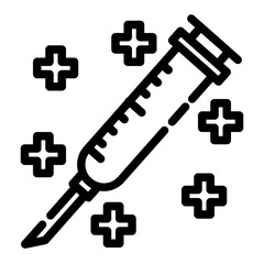 health injection cutline icon