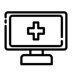 Obraz premium health monitor cutline icon