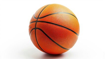 Obraz premium Basketball isolated on a white background