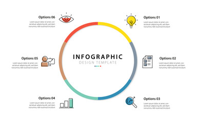 Timeline Creator infographic template. 6 Step timeline journey, calendar Flat simple infographics design template. presentation graph. Business concept with 6 options, gantt vector illustration.