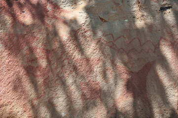 Ubon Ratchathani, Thailand - May 30, 2024 : landscape tourist attractions Pha Taem National Park There are paintings on ancient cave walls, more than 3000 years old, high cliffs, large rocks.