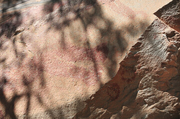 Ubon Ratchathani, Thailand - May 30, 2024 : landscape tourist attractions Pha Taem National Park There are paintings on ancient cave walls, more than 3000 years old, high cliffs, large rocks.