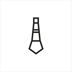 school tie vector icon line template