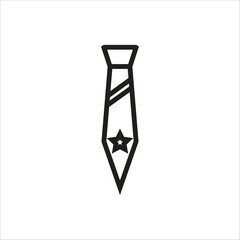 school tie vector icon line template