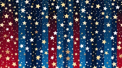 Fototapeta premium Patriotic banner with red; white; and blue stars 