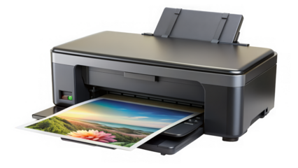 printer on a transparent background.