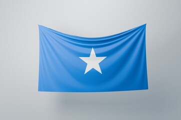 Somalia Flag Waving Proudly. 3D Flag Banner Illustration image.