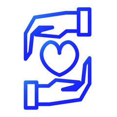 care about health gradient icon