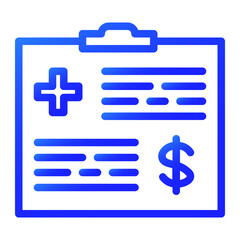 Fototapeta premium check up results gradient icon