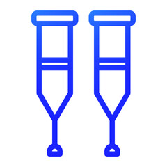 walking stick gradient icon