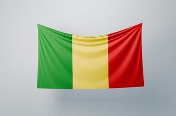Fototapeta premium Mali Flag Waving Proudly. 3D Flag Banner Illustration image.