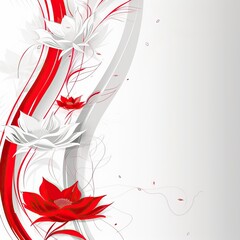 background white red