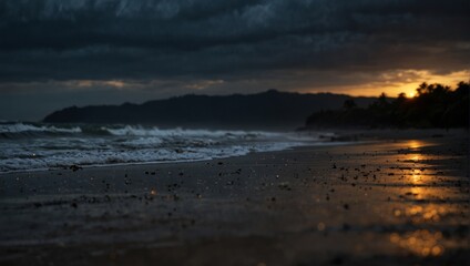 Obraz premium Beautiful Uvita Beach, Costa Rica, Puntarenas.