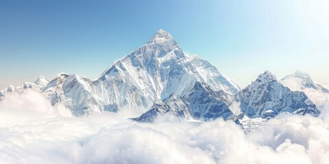 Obraz premium Mountain peak Everest, ideal for travel and adventure photography.