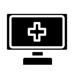 Obraz premium health monitor solid icon