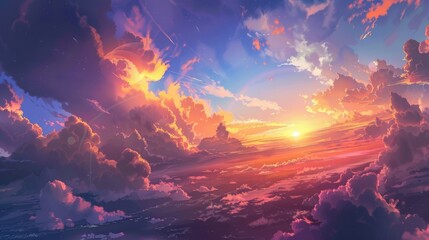 Beautiful hues in a sunset sky that instills fear