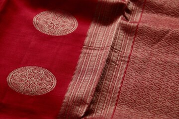 Traditional Indian Kancheepuram silk saree