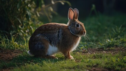 Fototapeta premium rabbit in the grass