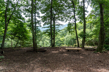 View of the trail from Mt. Bonno-ori via Mt. Kuroyama, Mt. Iwatakeishi, and Mt. Sodake