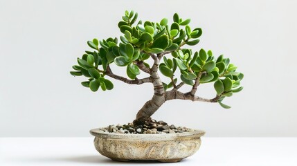 
Isolate a jade plant on a white background
