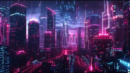 Embodied Future: Illuminated Circuit Board in Technological Harmony with Modern Architecture