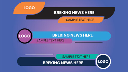 Lower third design template premium vector