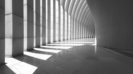 Creative lines in black and white with a light backdrop