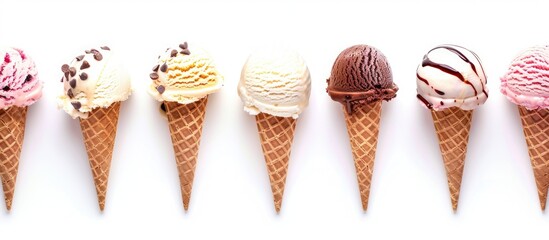 Ice cream on a white background isolated