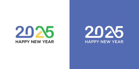 Creative happy new year 2025 design template with modern style , premium vector