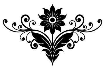 Alpena flower design silhouette vector illustration