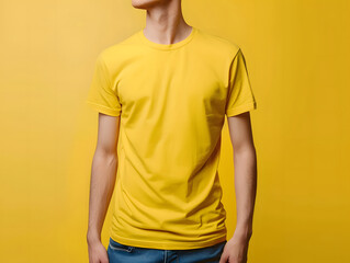Yellow t-shirt mockup