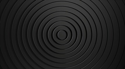 Obraz premium An abstract black background with circle lines pattern is depicted featuring modern shiny black and gray gradient lines suitable for wallpaper backdrop banner or poster