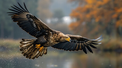 Obraz premium Photo Close up Flying Eagle