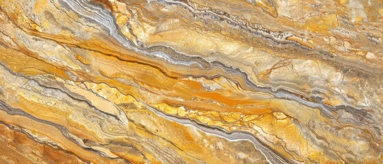 golden granite interwoven with light grey streaks, offering a sleek and elegant stone finish