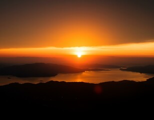 Fototapeta premium sunset in the mountains