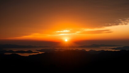 sunset in the mountains