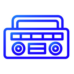  radio illustration gradient icon